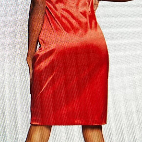 Eliza J one shoulder she red dress size 12 - Picture 6 of 10